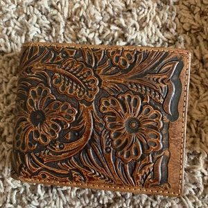 Genuine tooled leather wallet